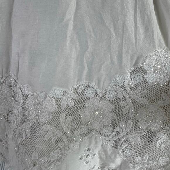 Anthropologie Maeve Lavinia Beaded Embriorered Top White Floral Women’s Size 0 - Picture 2 of 8